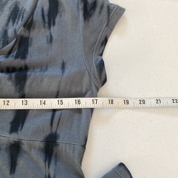 Sahalie Tie Dye Twist Knot Empire Waist Tee Dress Short Sleeve Stretch Soft Knit - Picture 10 of 13
